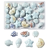 Glazed Porcelain Beads Strands PORC-FS0001-13-1