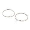 Non-Tarnish Ring 304 Stainless Steel Hoop Earrings for Women Men EJEW-B049-01I-P-2
