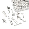 50Pcs 10 Styles Tibetan Style Alloy Pendants TIBE-FP0001-13-2