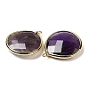 Natural Amethyst Pendants G-B009-07G-O-2