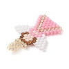 Beaded Angel Charms PALLOY-MZ01207-01-4