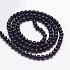 Blue Goldstone Beads Strands G-N0200-01C-3mm-2