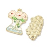 Green Plants and Potted Plants Alloy Enamel Pendants ENAM-P266-01A-G-2