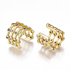 Brass Micro Pave Cubic Zirconia Clip-on Earrings EJEW-S201-53-2