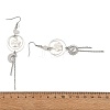 Natural Rainbow Moonstone Beads Moon Star Dangle Earrings EJEW-TA00830-5