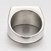Personalized Retro Men's 316 Stainless Steel Wide Band Finger Rings RJEW-J066-28-19mm-4
