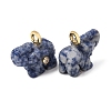 Natural Blue Spot Jasper Carved Pendants G-H357-01G-10-2