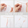 3Pcs 3 Colors Iron & Resin Heart Eyeglasses Chains AJEW-CN0007-85-3