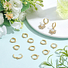 6 Pairs Brass Micro Pave Clear Cubic Zirconia Hoop Earring Findings KK-BBC0027-48A-4