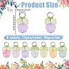 96Pcs 8 Colors Transparent Acrylic Pendants PALLOY-NB00016-2
