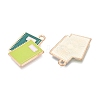 Alloy Enamel Pendants ENAM-Q004-01KCG-16-2