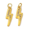 Brass Micro Pave Clear Cubic Zirconia Pendants ZIRC-A019-12G-A-1