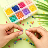 800Pcs 8 Colors Frosted Acrylic Beads MACR-CJ0001-27-4