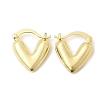 Heart Brass Hoop Earrings EJEW-P333-04G-4