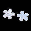 Plating Opaque Acrylic Imitation Shell Beads OACR-P039-04A-2