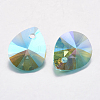 Faceted Glass Rhinestone Pendants RGLA-F053-B-202PS-2