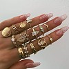 15Pcs Alloy & Rhinestone Finger Rings WG2E3D2-14-1