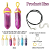 DIY Bullet Natural & Synthetic Gemstone Necklace Jewelry Making Kits DIY-YW0012-32-3