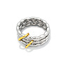 Two Tone 304 Stainless Steel Finger Rings WG54557-04-2