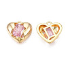Brass Inlaid Cubic Zirconia Charms KK-N231-292-2