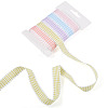 25 Yards 5 Colors Polycotton(Polyester Cotton) Ribbon OCOR-TAC0030-02B-2