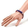 Bling Polymer Clay Rhinestone Curved Tube Beads Stretch Bracelet for Women BJEW-JB07490-05-3