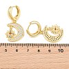 Brass Micro Pave Cubic Zirconia Hoop Dangle Earrings KK-CBA8324-05A-G-5