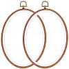 PP & PVC Plastic Imitation Wood Cross Stitch Embroidery Hoops DIY-WH20055-058B-03-1