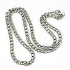 Trendy Men's 201 Stainless Steel Chain Curb Necklaces NJEW-L043-40P-1