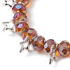 AB Color Faceted Rondelle Glass Beaded Bracelets BJEW-JB10568-3