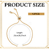 12Pcs Rack Plating Brass Chain Bracelet Making MAK-ME0001-07G-2