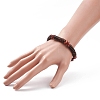 Natural Gemstone & Coconut Beaded Stretch Bracelet for Women BJEW-JB08407-3