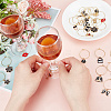 24Pcs 12 Style Alloy Enamel & Rhinestone & ABS Plastic Imitation Pearl Wine Glass Charms AJEW-AB00050-3