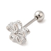 Brass Micro Pave Clear Cubic Zirconia Stud Earrings LS-EJEW-L265-03P-1
