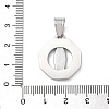 316 Surgical Stainless Steel Rhinestone Pendants STAS-P412-10P-3