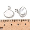 Brass Pave Shell Shell Shape Charms with Jump Ring KK-K365-08D-P-3