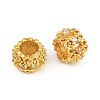 Brass Micro Pave Clear Cubic Zirconia European Beads CU-CBA6A75-16G-2