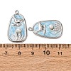 304 Stainless Steel Enamel Pendants STAS-P406-27A-P-3