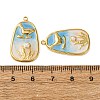 304 Stainless Steel Enamel Pendants STAS-L299-22G-03-3