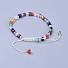 Adjustable Nylon Cord Braided Bead Bracelets BJEW-JB04229-01-3