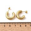 Two-layer C-Shaped 201 Stainless Steel Stud Earrings X-EJEW-Z151-11G-02-5