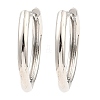 Brass Huggie Hoop Earrings EJEW-I289-11P-1