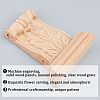 Natural Solid Wood Carved Onlay Applique Craft WOOD-WH0104-39-5
