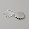 Brass Tray Settings for Cabochons KK-WH0030-17S-2