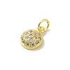 Brass Micro Pave Cubic Zirconia Charms KK-M283-25G-01-2