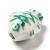 Handmade Printed Porcelain Beads PORC-F005-03F-3