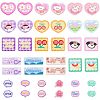 CHGCRAFT 38Pcs 19 Style Transparent Printed Acrylic Cabochons TACR-CA0001-16-1