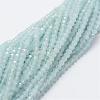 Natural Aquamarine Bead Strands G-P270-2mm-14-2