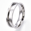 201 Stainless Steel Grooved Finger Ring Settings RJEW-TAC0017-6mm-04A-2