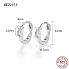 Rhodium Plated 925 Sterling Silver Pave Cubic Zirconia Rectangle Hoop Earrings for Women CA6566-4-1